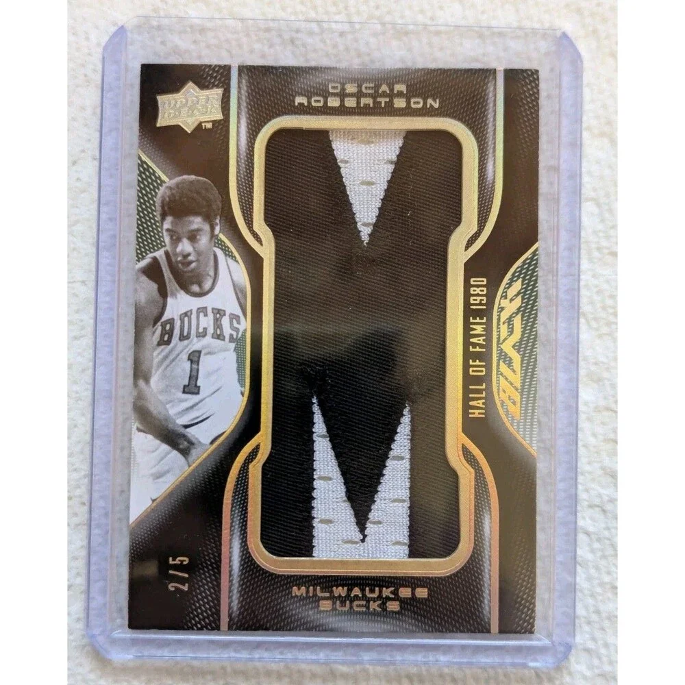 Oscar Robertson 2008-09 UD Black HOF Letters #'d/5 COMPLETE 14 CARD SET Unsigned